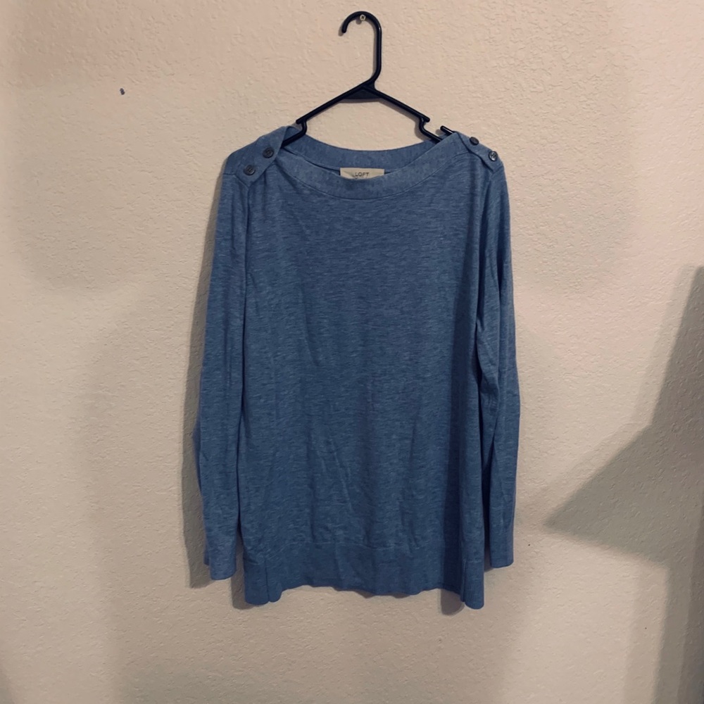 Button sleeve sweater
